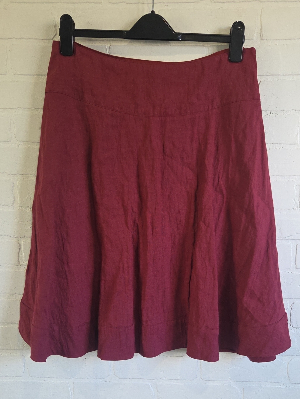 Sarah Pacini A-Line Linen Blend Skirt